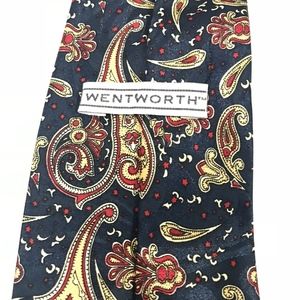 Wentworth Navy Premium Paisley Tie